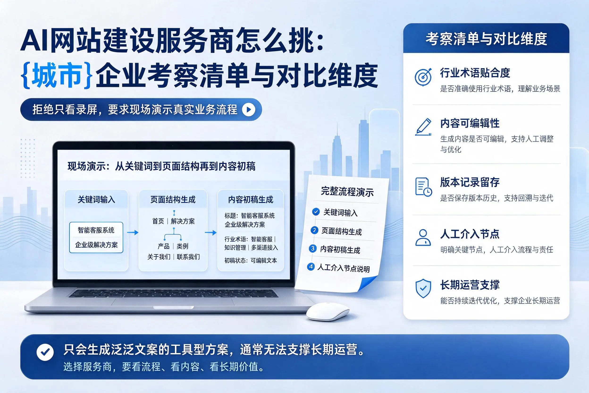 AI网站建设服务商怎么挑:鞍山企业考察清单与对比维度