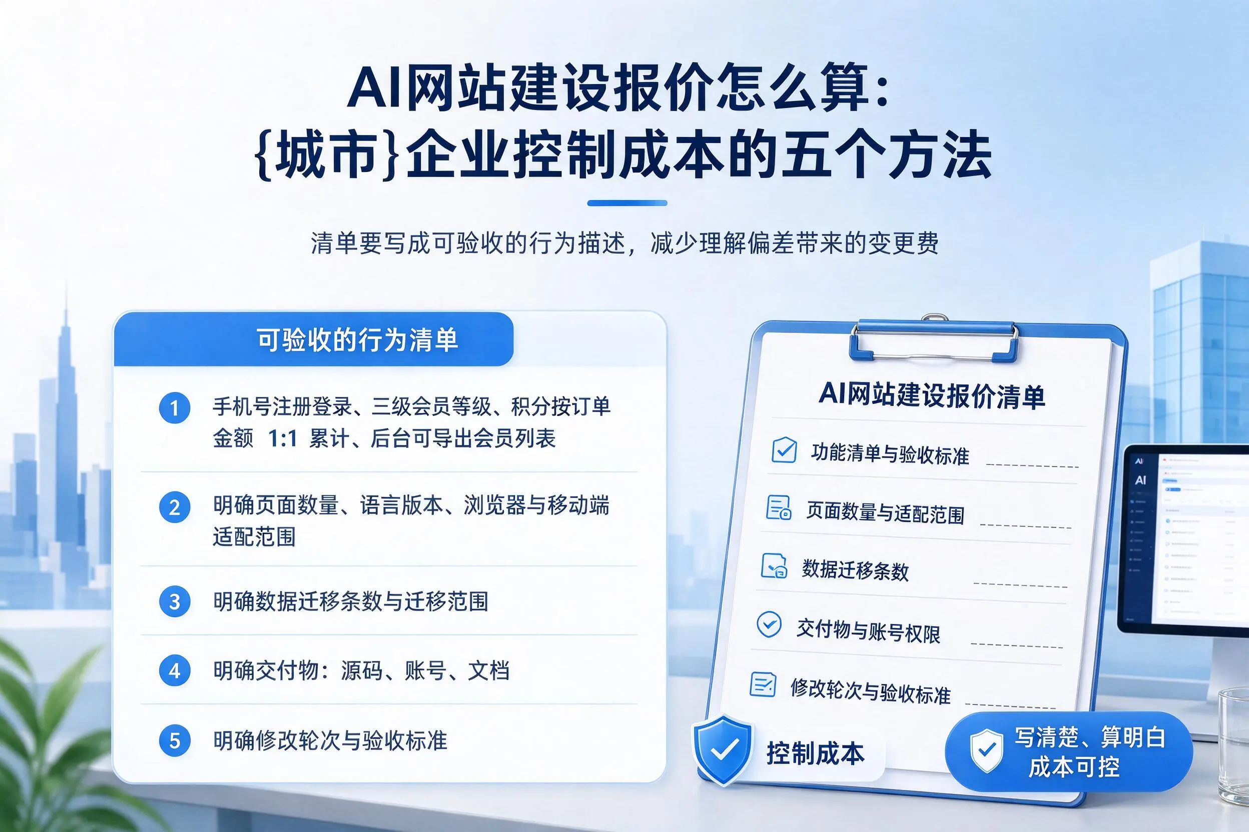 AI网站建设报价怎么算：鞍山企业控制成本的五个方法